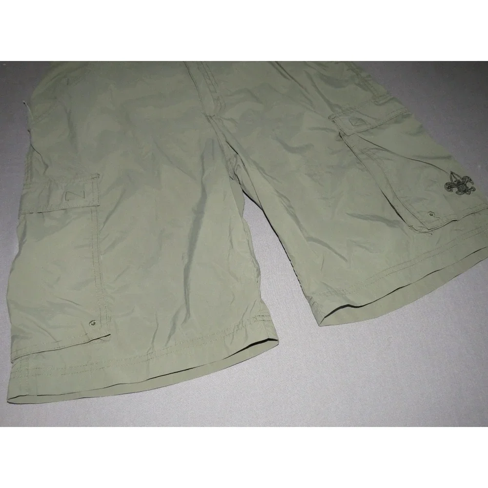 Boy Scouts of America 100% Nylon Vintage Green‎ Hiking Shorts Adult Small / 30